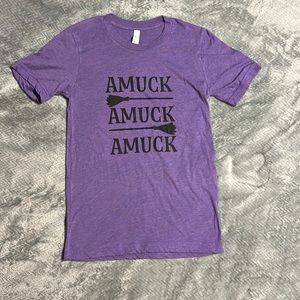 Ladies Teens Halloween T-shirt or every day Amuck Amuck Amuck SZ XS like new